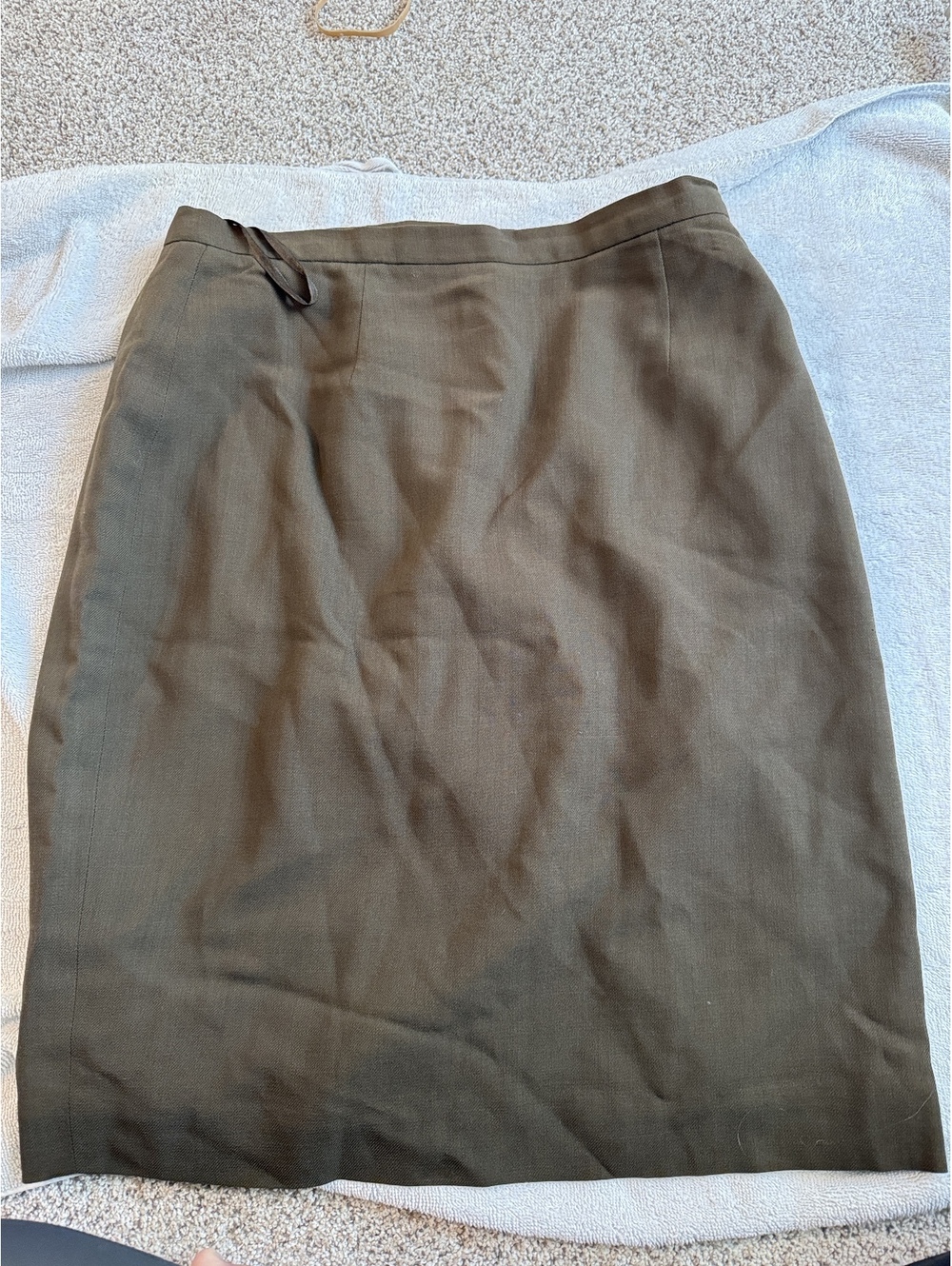 Chelsea Cambell Petites Wool Skirt Size 12P Brown